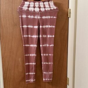FP Movement by Free People Tie-Dye essential Leggings - tan/beige and White